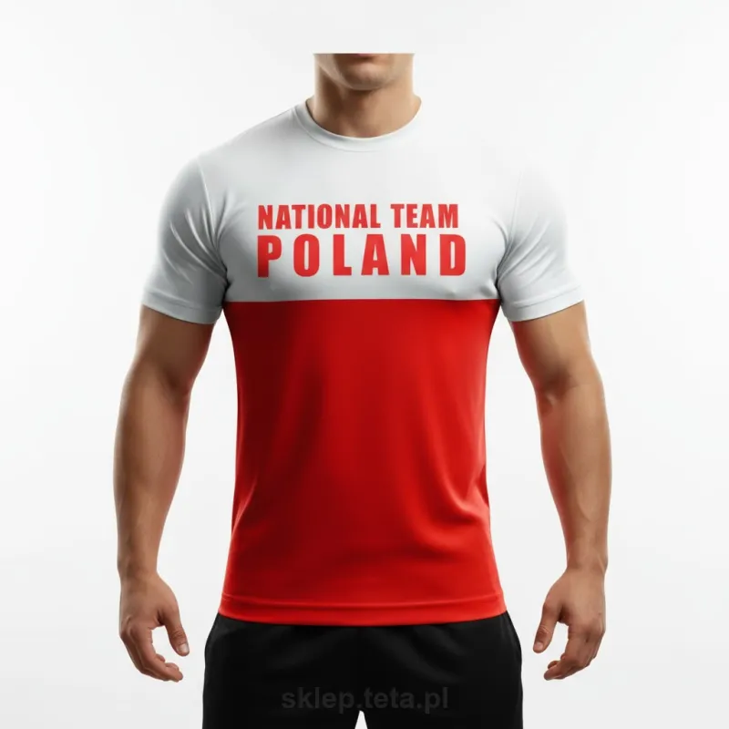 Koszulka Polska „National Team Poland” – Czerwono-Biała Koszulka Reprezentacji