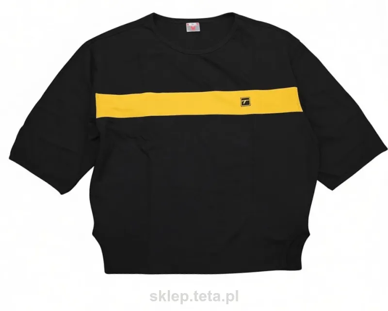 Rag Top TETA STRIPE – czarno‑żółty