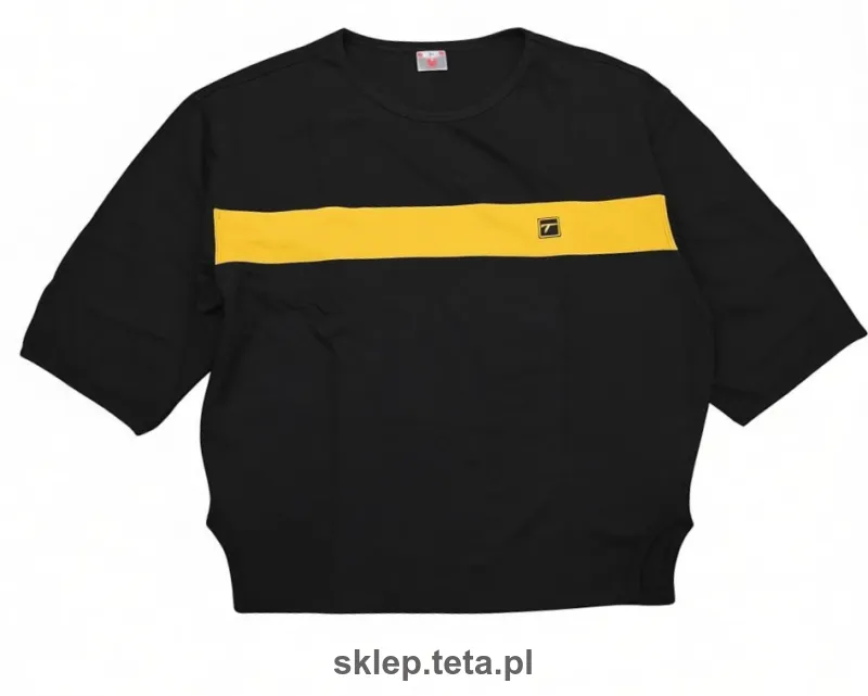 Rag Top TETA STRIPE – czarno‑żółty