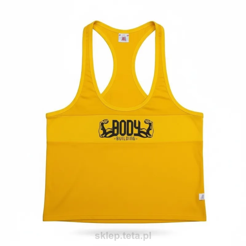 Tank top BODYBUILDING YELLOW – klasyczny stringer