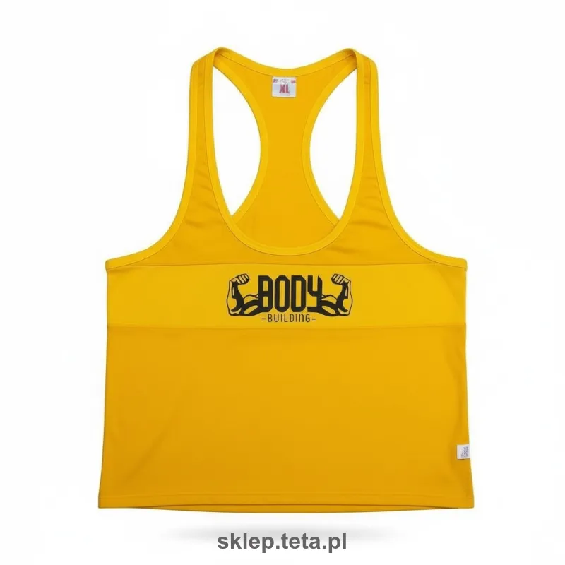 Tank top BODYBUILDING YELLOW – klasyczny stringer