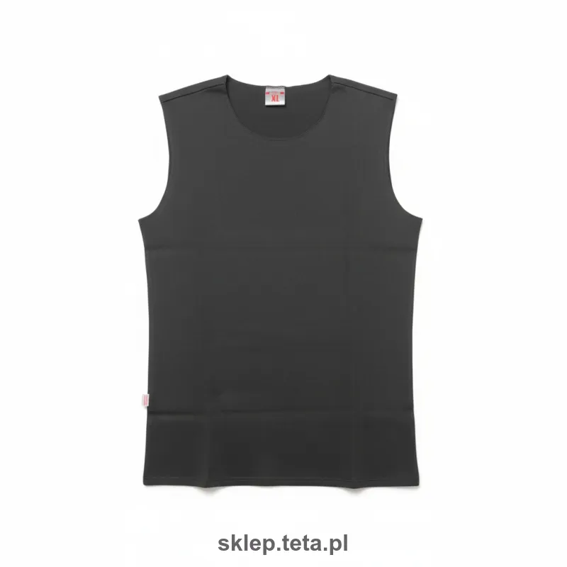 Męski bezrękawnik treningowy – surowe wykończenie overlock, rozmiar XL