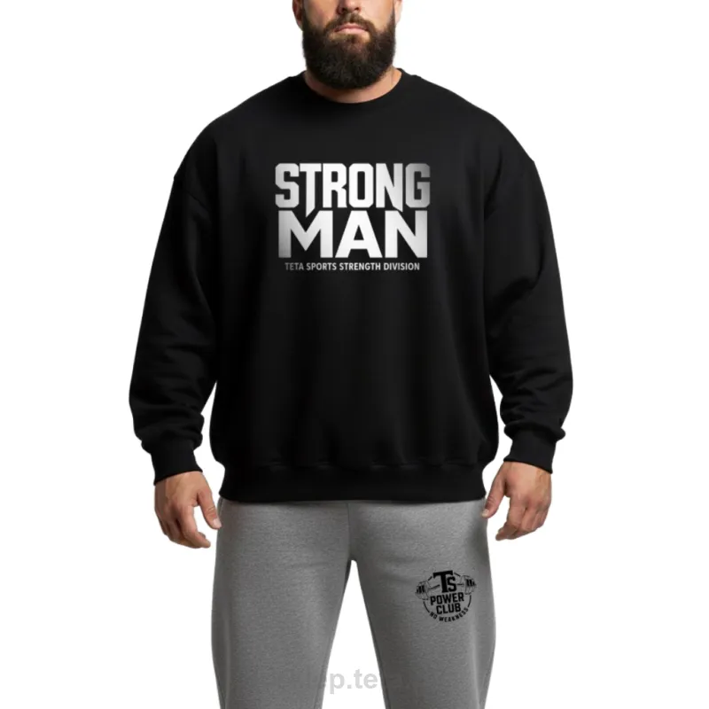 Męska bluza STRONG MAN TETA SPORTS – klasyczna bluza siłowa bez kaptura