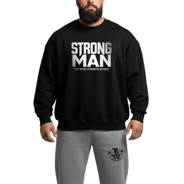 Męska bluza STRONG MAN TETA SPORTS – klasyczna bluza siłowa bez kaptura