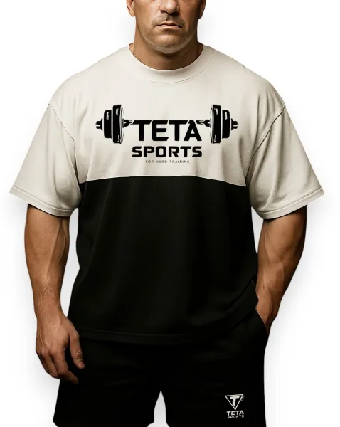 TETA SPORTS – Koszulka treningowa RAG TOP z grafiką sztangi | Edycja For Hard Training