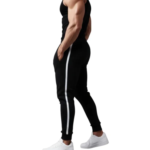 Męskie spodnie dresowe TETA SPORTS – joggery z lampasem, 3 grubości bawełny, 24 kolory