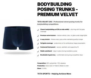 Classic Physique Wettkampf-Shorts - Premium Velours - 3