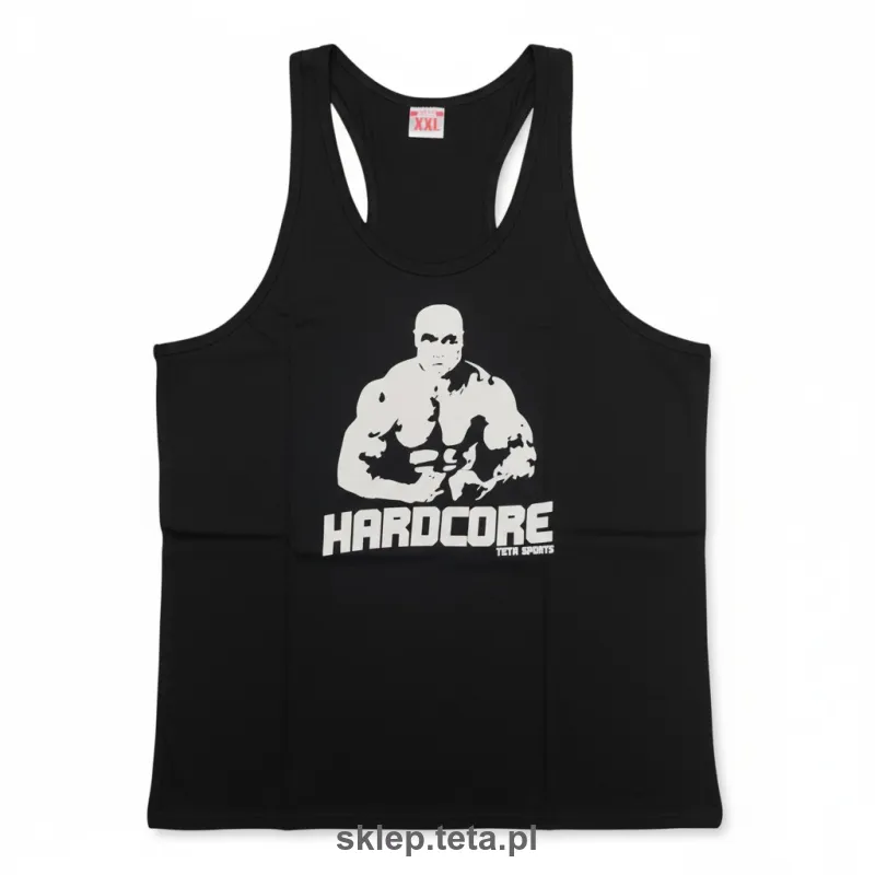 Męski tank top HARDCORE TETA SPORTS – kulturystyczny stringer z dużym nadrukiem