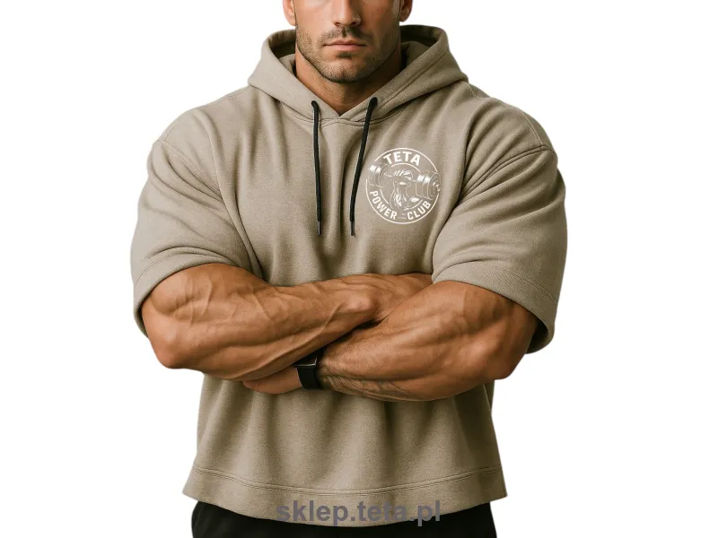 Oversize’owa koszulka treningowa z kapturem