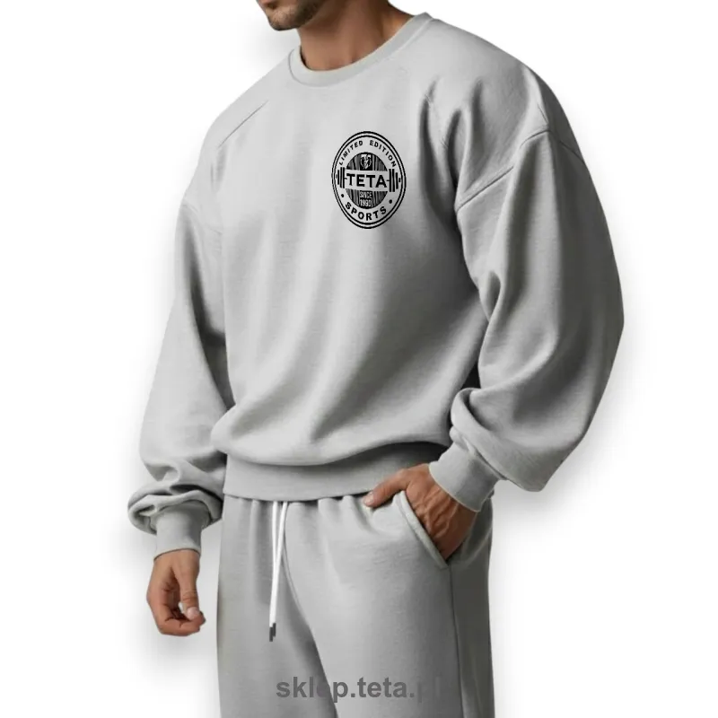 Bluza Oversize Męska TETA SPORTS LIMITED EDITION - Długi Rękaw - Wybór 3 Gramatur