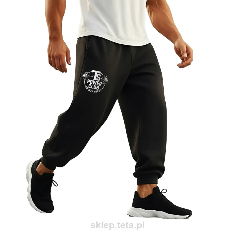 Męskie spodnie dresowe treningowe TETA SPORTS – luźny krój, ściągacze, 3 grubości bawełny, 24 kolory