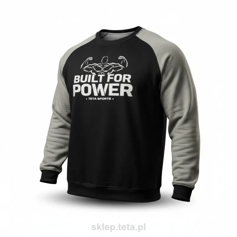 BUILT FOR POWER TETA SPORTS Bluza Raglan Dresówka 240g/250g/310g - 3 Gramatury | 24 Kolory