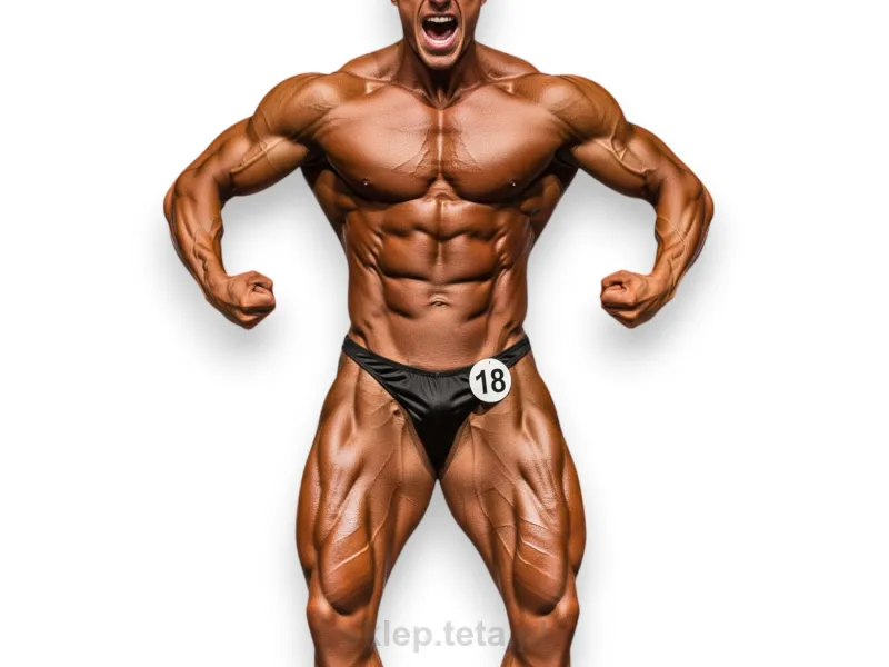 Kulturystyczne spodenki startowe.Super błysk