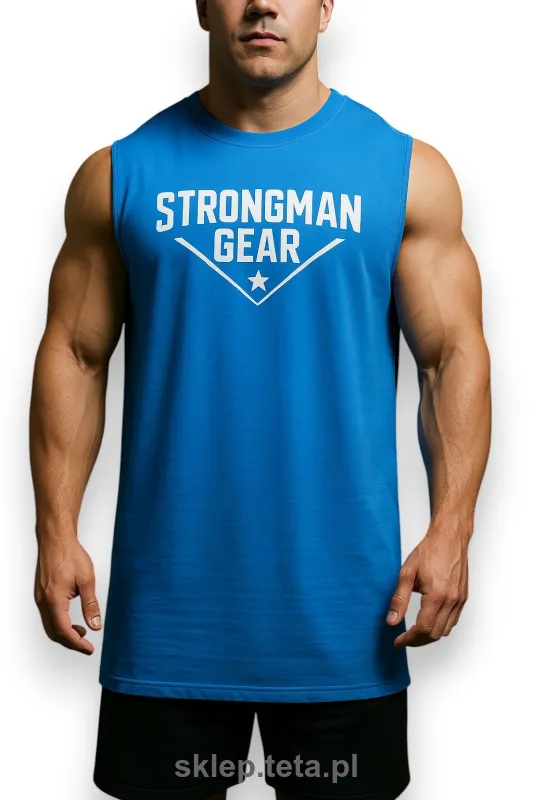 Tank Top Męski Strongman Gear – Bezrękawnik Treningowy na Siłownię