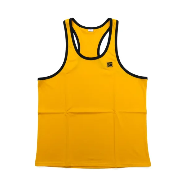 Męski tank top TETA SPORTS – żółty stringer z czarną lamówką