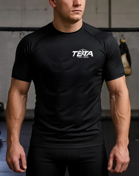 Rashguard TETA Fight Gear – Lycra, Potrójny Ścieg, Krótki Rękaw