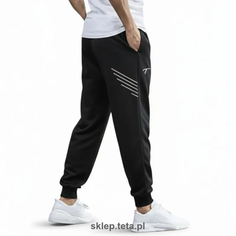 Męskie spodnie dresowe BS TETA SPORTS – szersze w udach, zwężane do dołu, 3 grubości autorskiej bawełny dresowej, 24 kolory