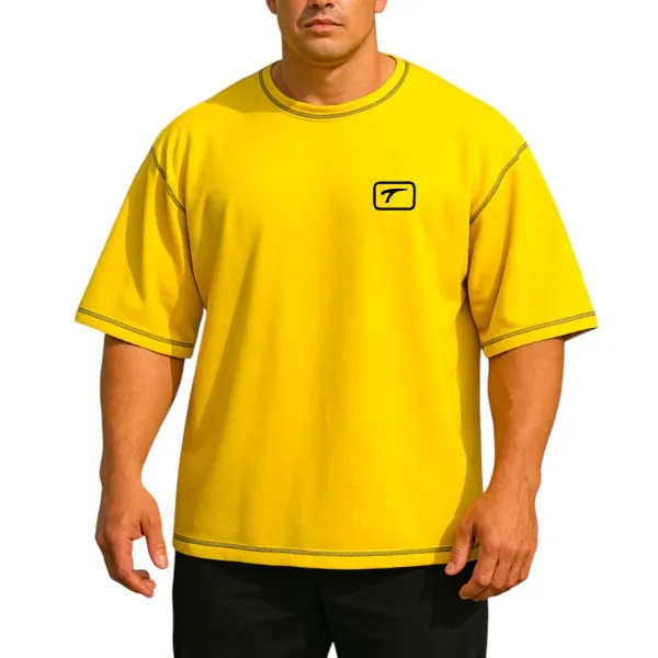 RAG TOP TETA SPORTS Koszulka Treningowa Dzianina 240g - Ścieg Kontrastowy | 24 Kolory