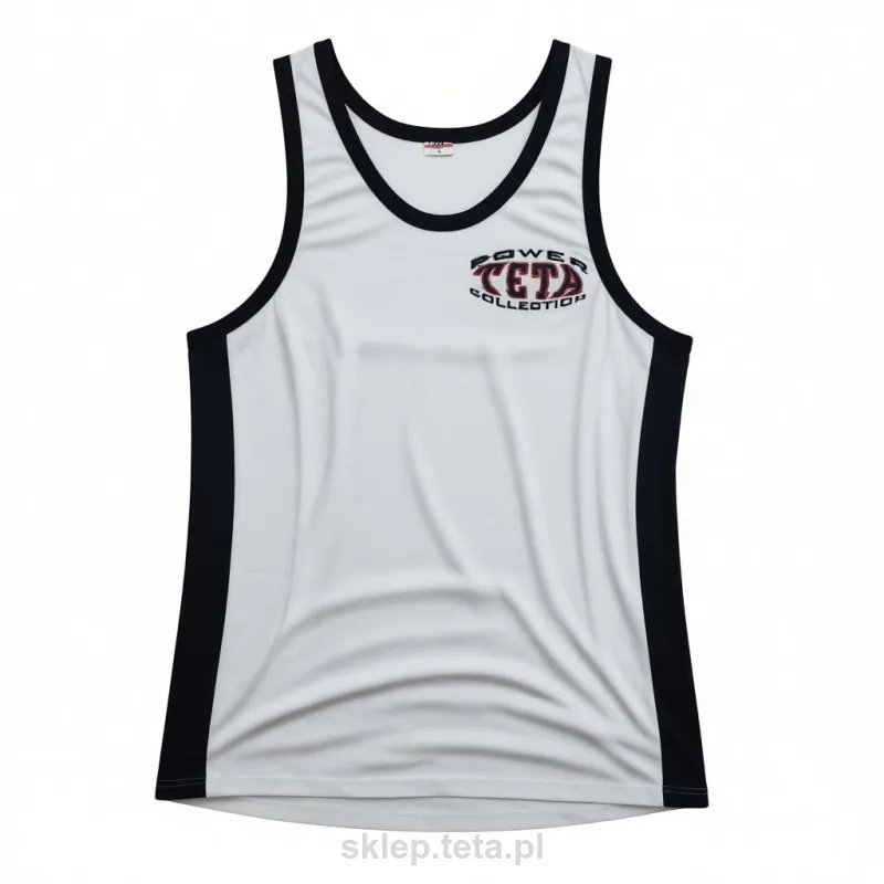 Koszulka treningowa TETA Power Collection – biało‑czarna